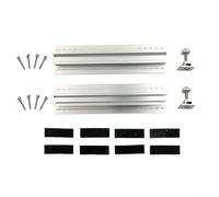 EXTRWORY Riel de montaje para el sistema de fijación del módulo de los paneles solares compatible con el kit del soporte de aluminio plateado del techo trapezoidal