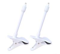 EXTRWORY Soporte flexible de abrazadera de cámara para HELLOBABY HB40 HB65 HB66, soporte para monitor de bebé con agarre de silicona, fácil de instalar en el estante de la ventana de la cuna, blanco y