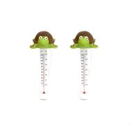 EXTRWORY Termómetro flotante para piscinas con cuerda atada, pantalla de temperatura dual en diseño impermeable F y C (2 piezas)