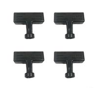EXTRWORY Tirador de arranque para motor pequeño 168F 170F 188 2-5KW Accesorio de repuesto de plástico negro, paquete de 4 equipos de jardín (estilo de ángulo derecho)