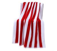 EXTRWORY - Toallas de baño de sol de 76,2 x 216,5 cm con bolsillos, funda de silla de playa de gran tamaño de algodón a rayas con bolsillo para tumbona (rojo)