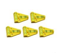 EXTRWORY Triángulo para nivel SPIRIT 5pcs T-Type Bubble Gauge, para medición precisa en para fijación de azulejos, decoración de pared, piso, escalera, pasamanos, techo de plástico (amarillo)