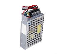 EXTRWORY UPS Fuente de alimentación de conmutación ininterrumpida de 60 W, 12 V, 24 V, doble salida CA 100-240 V, entrada de aluminio plateado para sistema de alarma de cámara de vigilancia (UPS-60-24