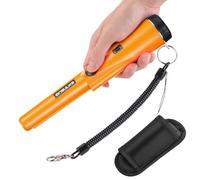EXTSUD Detector de Metales Portátil Impermeable Alta Sensibilidad con Indicador LED Incorporado/Luz de Alarma/Exploración de 360°/Funda, Apto a Buscar Monedas de Oro Moneda Joyas