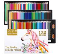 EXTSUD Lápices profesionales para adultos y niños, 120 lápices de colores artísticos con 2 sacapuntas, lápices de colores de dibujo para libros de colorear para adultos, cuaderno de bocetos,