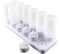 Velas LED sin Llama 12 Velas Recargables Luces Decorativas Velas de Navidad con LED para Fiesta, Navidad, Bar, Cafetería, Casa