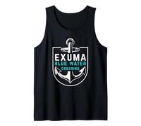 Exuma Bahamas Ancla Silueta Camiseta sin Mangas