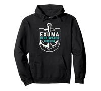 Exuma Bahamas Ancla Silueta Sudadera con Capucha