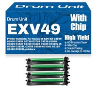 EXV49 para Canon IR-ADV DX C3835 C3830 C3826 C3730 C3725 C3720 C3530 C3525 C3520 C3330 C3325 C3320 C3320L C3226 C3025 C3020 C3130L C3125 C3120 Unidad de Tambor de imágenes,4Pack-EXV49