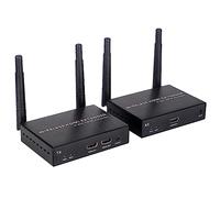 EXVIST Extensor HDMI inalámbrico 1080P con Salida de Bucle HDMI, hasta 656 pies, Adecuado para transmitir Video Desde computadora portátil, PC, Youtube, Xbox One, PS4 a HDTV o proyector, etc.