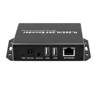 EXVIST H.265 1080P PoE HDMI Codificador de vídeo/decodificador, USB 2.0 Dual para cámara Web, decodificador de Video para cámara IP, Compatible with ONV/HK, transmisión en Vivo para Youtube