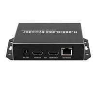 EXVIST H.265 1080P PoE HDMI Video Encoder con HDMI Loopout, Live Streaming a YouTube y Facebook, ranura para tarjeta SD de hasta 128 GB, DDNS HTTP RTMP RTSP TS UDP