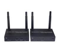 EXVIST Receptor transmisor Extensor inalámbrico HDMI básico 4K con Bucle de Salida HDMI, hasta 656 pies, Soporte IR, Adecuado para transmitir Video Desde PC, Youtube, PS4 a HDTV o proyector, etc.
