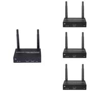 EXVIST Transmisor HDMI Inalámbrico con 3 Receptores, 1080P a 60 FPS, Alcance de hasta 100 m, Compatible con IR, Extensor Inalámbrico para Laptop, PC, PS4, a TV/Proyector