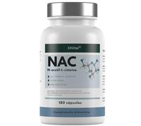 EXVital® Cápsulas de NAC, 600 mg por cápsula - 180 cápsulas veganas con N-acetilcisteína - N-acetil-L-cisteína de alta dosis - Analizado en laboratorio y sin aditivos