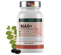 EXVital® NAD+, 1000 mg de NAD+ y 600 mg de trans-resveratrol al día - 120 cápsulas blandas veganas - liposomales y con máxima biodisponibilidad, en dosis elevadas y analizadas en laboratorio