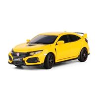 EXYFRUX Aleación Fundida Presión Modelo A Escala 1:32 del Honda Civic Type R. Simulación Dinámica De Vehículo. Juguete De Aleación. Ideal For Exhibición O como Regalo. Coche Colección(Yellow)