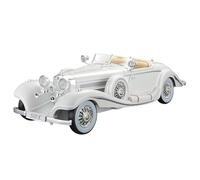 EXYFRUX Coche Modelo a Escala 1:18 For Mercedes Benz Vintage 500K Aleación Fundición A Presión Modelo Coche Simulación Miniatura Modelo Vehículo Colección Adornos Vehículos Réplica(White)