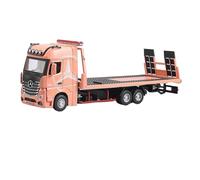 EXYFRUX Fundición a presión 1/24 For Benz Camión Plataforma Transporte Vehículo Remolque Aleación Modelo Automóvil Simulación Modelo Vehículo con Sonido Y Luz Puerta Completa Vehículos Réplica(Pink)