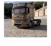 EXYFRUX Fundición a presión 1:24 para Jiefang J7 Cabeza Tracción Camión Transporte Ingeniería Modelo Auto Aleación Simulación Modelo De Vehículo En Miniatura Colección Vehículos Réplica(Coffee Gold)