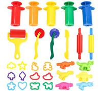 Exyvox Set de Plastilina con 29 Piezas de Herramientas y Formas de Corte, Juguete para Niños, Descubre Horas Creativas con Accesorios de Pasta Modelable Niños