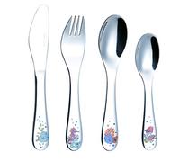 EXZACT niños Cubertería infantil 4 piezas acero inoxidable Sea animales | 24 Mes apto para lavavajillas océano Pattern tenedor cuchillo Table cuchara pequeños hogar habitación infantil regalos