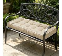 EXZFW Cojín para Banco de Jardín de 8cm de Grosor, Colchoneta para Balancín y Sofás de Palés, Asiento para Exterior Impermeable y Ergonómico, Cojines de Banco con Cintas, 2-3 Plazas,No13,150x35x8cm