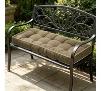 EXZFW Cojín para Banco de Jardín Exterior y Columpio, Colchoneta para Banco Impermeable y Resistente UV, Relleno Híbrido Ergonómico, Cojines para Bancos con Cintas, 2-3 Plazas,No14,100x60x8cm