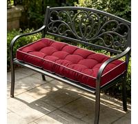 EXZFW Cojín para Banco de Jardín Exterior y Columpio, Colchoneta para Banco Impermeable y Resistente UV, Relleno Híbrido Ergonómico, Cojines para Bancos con Cintas, 2-3 Plazas,No20,100x30x8cm
