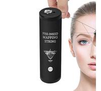 Ey Brow thread thread-eyebrow mapeo , línea de medición de cejas | 20 m herramienta portátil de punto de ruptura de tarjetas con tinta negra para la vida cotidiana, viajes, viajes de negocios