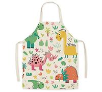 Eyands Delantal de cocina para niños - delantal de cocina de lino con motivo bonito, delantal de cocina con pintura de jardinería, 45 x 55.9 cm (for children 80-140 cm)