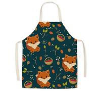 Eyands Delantal de cocina para niños - delantal de cocina de lino con motivo bonito, delantal de cocina con pintura de jardinería, ca. 45 x 55,9 cm