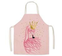 Eyands Delantal infantil para cocinar y hornear, delantal de cocina lindo con patrón de lino para niños para cocinar y pintar, delantal de jardín, pájaro, Child (45 x 55.9 cm)