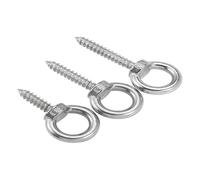 Eye Bolts Ring Eye Bolt 304stainless Steel Male Thread Eye Eyebolt Self-Tapping Screws Eye Screws Lifting Eye Bolt Easy to Install(50mm)