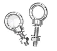 Eye Bolts,Shoulder Ring Bolt,2pcs M3 M4 M5 M6 M8 M10 M12 Extended Long Stainless Steel 304 Metric Thread Lifting Eye-bolt Screw With Nut And Washer(M10x80mm)