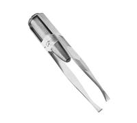 Eye Brow Removal Cosmetic Makeup Tools For Unwanted Brow Facial Ingrown Hair | Tweezer With Led Light,Slanted Lighted Tweezers For Women Facial Hair |