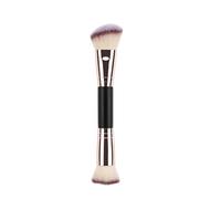 Eye Brush, Contour Tool, Makeup Applicator, Double-Ended Design, Soft Synthetic Bristles, Compact Size, Daily Beautys Routine, Made Of Artificial Fiber Aluminum Tube Material, 6.89x1.57in