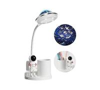 Eye-Care Reading Light for Kids, Dimmable Desk Lamps with 360 Adjustable Gooseneck and Pen Holder