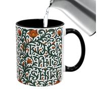 Eye Catching Coffee Mug - charming Pattern Coffee Cup | Non Slip Ceramic Mug with Hot Drink Function, Cute Cup with Decorative Accent for Family, Beverage Mugs, Novelty Ceramic Drink for Home