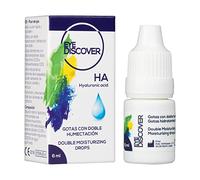 EYE DISCOVER, Lágrimas Artificiales con Ácido Hialurónico e Hidroxietilcelulosa, Gotas Ojos Secos, Hidratantes, Alivian la Irritación y Aportan Frescor, 1 Colirio de 6 ml