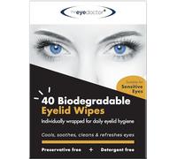 Eye Doctor Toallitas Oculares Estériles, 40 Toallitas para Párpados, suaves | Toallitas oftálmicas sin detergentes ni conservantes, 40 unidades individuales, adecuadas para ojos sensibles, de un solo uso