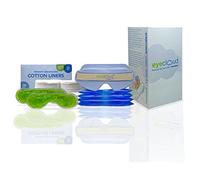 Eye Eco Eyecloud™ Home Kit - Kit de compresión natural para ojos - Cómoda máscara de ojos de refrigeración y calefacción - Tecnología de bloqueo de humedad para una comodidad calmante - Correas