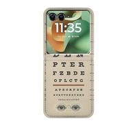 Eye Exam Chart Decorative Decoupage Poster Caso Del Tirón Funda Carcasa Case para Motorola Razr 60, Razr 2025