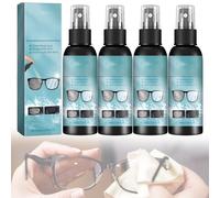 Eye Glass Cleaners Spray, 2025 New Lens Scratch Remover Kit, for Eyeglasses Sunglasses Screens Travel Essentials 100ml Pocket Size for Sunglasses Screen Cleaner Tool (4 Pcs)