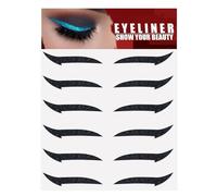 Eye Liner Stickers, Waterproof Adhesive Decals, 6 Pair Instant Makeup Tool with Sturdy Hold, Beauty Cosmetic System with Compact Design, Smooth Eye Enhancer Aid, Essential Fashion Accessory