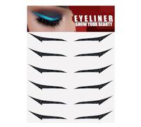 Eye Liner Stickers, Waterproof Adhesive Decals, 6 Pair Instant Makeup Tool with Sturdy Hold, Beauty Cosmetic System with Compact Design, Smooth Eye Enhancer Aid, Essential Fashion Accessory