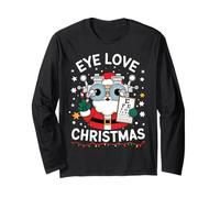 Eye Love Christmas Optometrista Camisa Eye Doctor Navidad Manga Larga