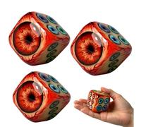 Eye of Cthulhu-Roll with The Gaze of The Ancient Ones Dice, Handcrafted Cthulhu Realistic Eye Six-Sided Dice,Gothic and Punk Dices with Bloodshot Eyeball,Decoration Gift for Spooky Lovers