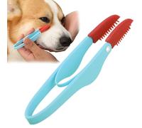 Eye para perros -clip de limpieza de ojos, cepillo, peine de mascotas con lágrimas de cabeza de cepillo de silicona con un mango sin manguanto -de perros de múltiples apuestas, peine