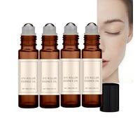 Eye Roller Essence Oil - Reduce las ojeras, hinchazón, bolsas y líneas finas, aceite hidratante de esencia de ojos con aplicador de bola para mayor firmeza y elasticidad (4 unidades)
